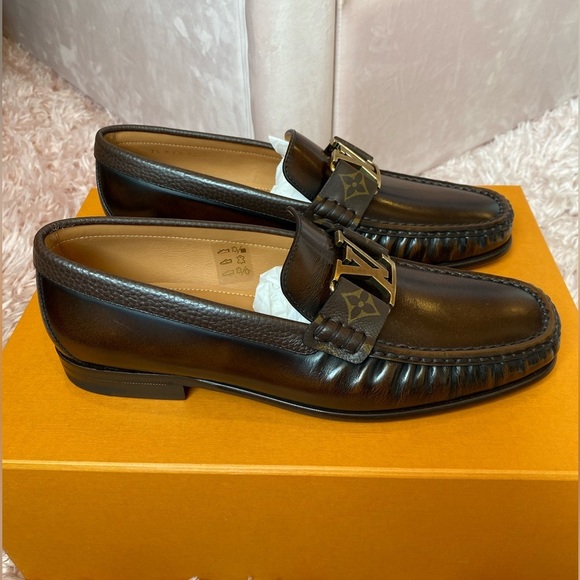 Louis Vuitton LV Brown Loafers size 7.5 8 9 10 11 new in box - Picture 4 of 16